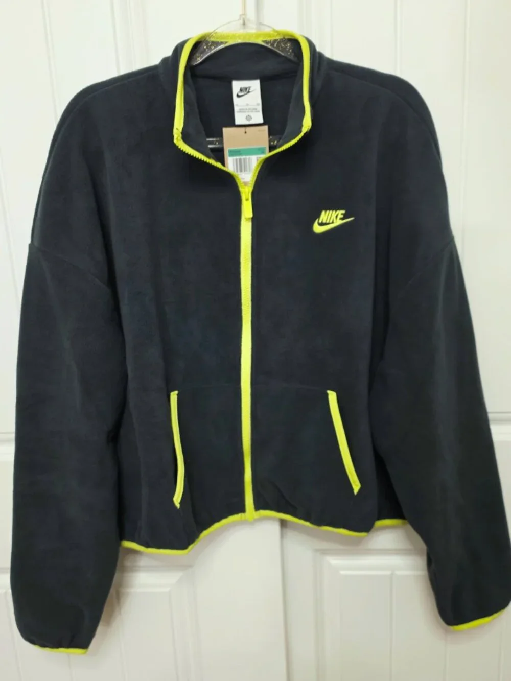 Nike Women's Size XL Club Full Zip Loose Fit Fleece Track Jacket HV2730-390 NWT